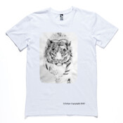 WHITE TIGER - Men's Staple Premium Regular Fit T Shirt by 'As Colour '