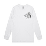 Gray Wolf (Canis Lupus) - Men's Base Long Sleeve Cuff T Shirt by 'As Colour '