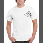 Gray Wolf (Canis Lupus) - Gildan Regular White Mens T Shirt SPECIAL